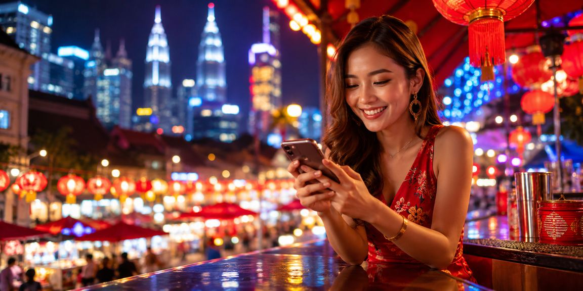 Pengguna Kuala Lumpur menggunakan telefon untuk bermain kasino dalam talian zhibo88